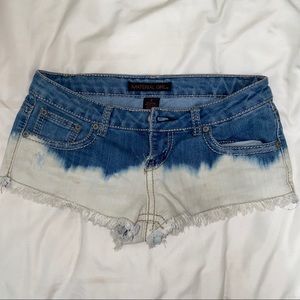 Material girl acid washed shorts